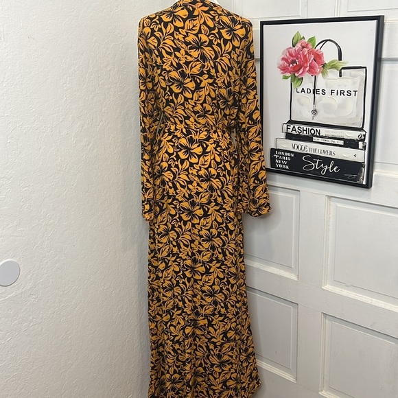 Maaji Floral Long Sleeve Kimono/Wrap Dress Size L - Picture 4 of 9
